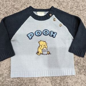 Classic Pooh Vintage Winnie the Pooh baby boys knitted sweater
